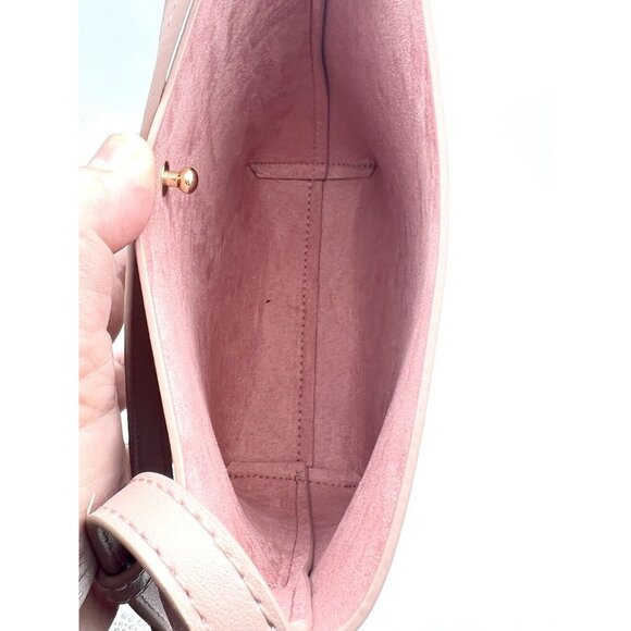 Samara Anthropologie Vegan Leather Crossbody Bag Purse Peony Pink Festival - Picture 5 of 5